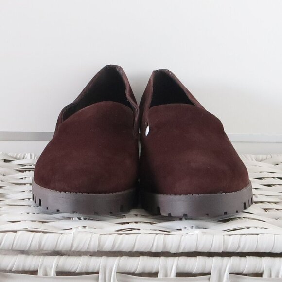 Easy Spirit Brown Suede Leather Lug Sole Low Heel Loafers Slip-on Orthotic Shoes - Picture 15 of 16